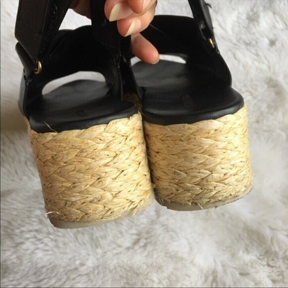 Vince‎ Jesson Leather Espadrille Platform Sandals - Picture 8 of 12